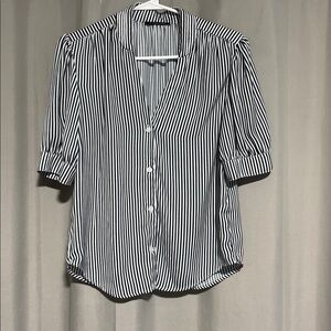 Striped Black and White Blouse